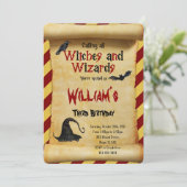 Bewerkbare Halloween verjaardagsuitnodiging Kaart (Staand voorkant)