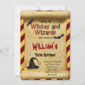 Bewerkbare Halloween verjaardagsuitnodiging Kaart (Voorkant)