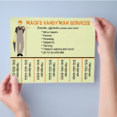 Bewerkbare Handyman Telefoonnummer Flyer (Hand)