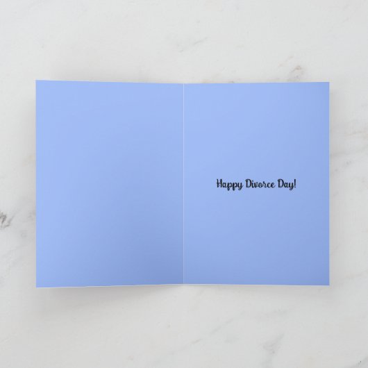 Bewerkbare Happy Divorce Day Kaart (Binnen)