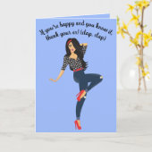 Bewerkbare Happy Divorce Day Kaart (Gele Bloem)