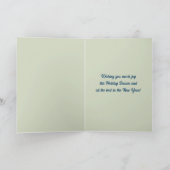 Bewerkbare Happy Holiday Baubles Kerstmis Kaart (Binnen)