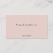 Bewerkbare Hart en Roze Achtergrond Wedding Planne Visitekaartje (Achterkant)