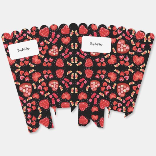 bewerkbare harten bedankdoosjes (Ongevouwen)