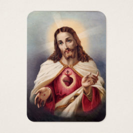 Bewerkbare Heilig Hart van Jezus Katholieke Begraf Visitekaartje