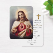 Bewerkbare Heilig Hart van Jezus Katholieke Begraf Visitekaartje (Bureau)