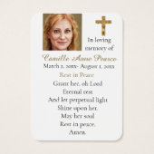 Bewerkbare Heilig Hart van Jezus Katholieke Begraf Visitekaartje (Achterkant)