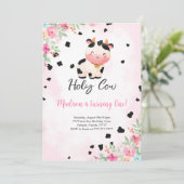 Bewerkbare Heilige Koe Verjaardagsuitnodiging Kaart (Staand voorkant)