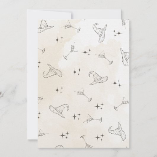 Bewerkbare Heksenfeest Uitnodiging - Halloween Gir (Achterkant)