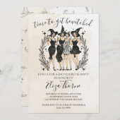 Bewerkbare Heksenfeest Uitnodiging - Halloween Gir (Voorkant / Achterkant)