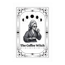 Bewerkbare Hekserige Tarotkaart Koffieliefhebber W