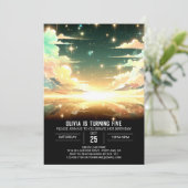 Bewerkbare hemelse digitale verjaardag kaart (Staand voorkant)