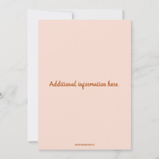 Bewerkbare Herfst Bloemen en Pompoenen Verjaardag Kaart (Achterkant)