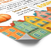 Bewerkbare herfst buurt blockparty flyer poster (Hoek)
