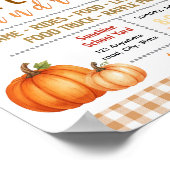 Bewerkbare herfst chilikookwedstrijd fondsenwerven poster (Hoek)
