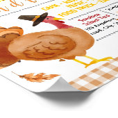 Bewerkbare herfst kalkoen trotting fondsenwervende poster (Hoek)