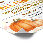 Bewerkbare herfst marathon fondsenwervende flyer poster (Hoek)