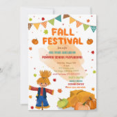 bewerkbare Herfst Party Kaart (Voorkant)