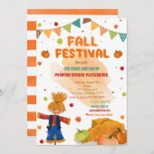 bewerkbare Herfst Party Kaart (Voorkant / Achterkant)