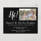 Bewerkbare Hi Neighbor, Nieuw adres, intro Aankondigingskaart (Voorkant)