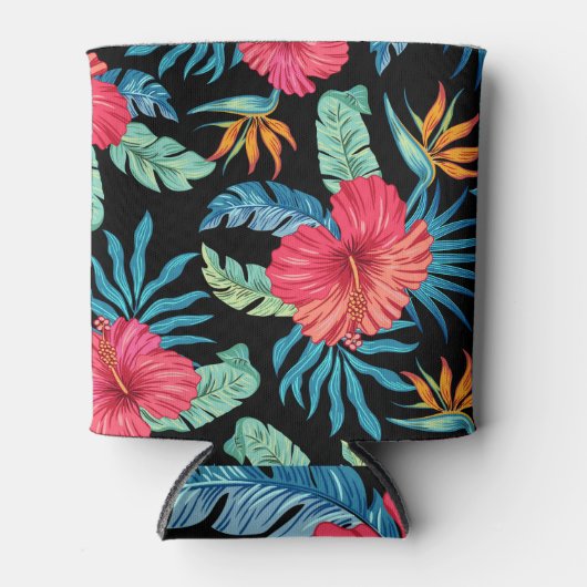 Bewerkbare hibiscus, bloemmotief blikjeskoeler (Voorkant)