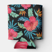 Bewerkbare hibiscus, bloemmotief blikjeskoeler (Achterkant)
