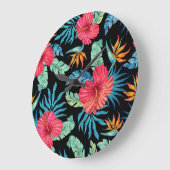 Bewerkbare hibiscus, bloemmotief grote klok (Hoek)