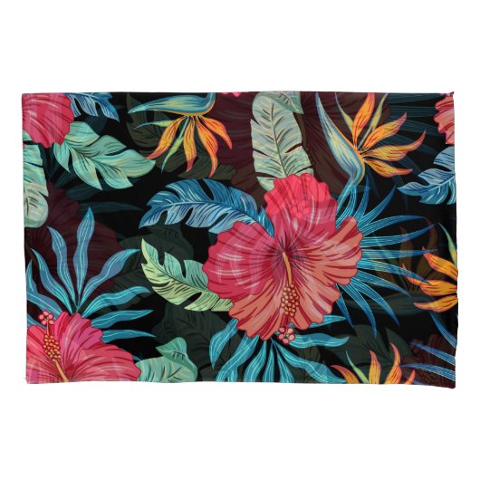 Bewerkbare hibiscus, bloemmotief kussensloop (Voorkant)