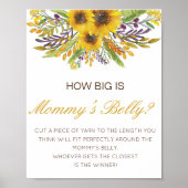 Bewerkbare Hoe Groot is Mama's Buik Spelposter Poster (Voorkant)