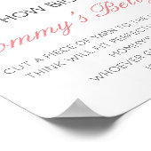 Bewerkbare Hoe groot is mama's buik spelposter Poster (Hoek)