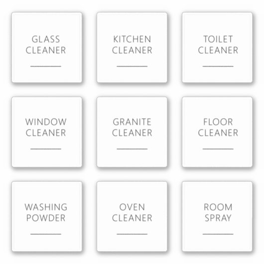 Bewerkbare Home Cleaning 2 inch Label Set (Voorkant)