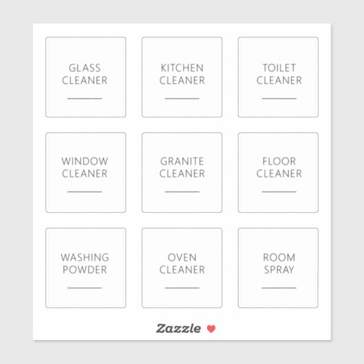 Bewerkbare Home Cleaning 2 inch Label Set (Vel)