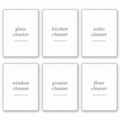 Bewerkbare Home Cleaning 2x3 inch Label Set (Voorkant)