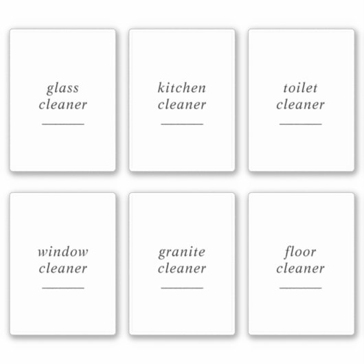 Bewerkbare Home Cleaning 2x3 inch Label Set (Voorkant)