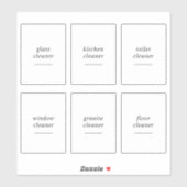 Bewerkbare Home Cleaning 2x3 inch Label Set (Vel)