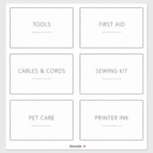 Bewerkbare Home Essentials 3,5x2 inch labelset Sticker (Vel)