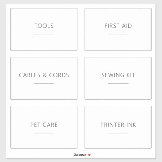 Bewerkbare Home Essentials 3,5x2 inch labelset Sticker (Vel)