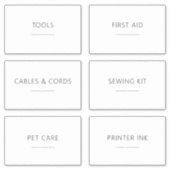 Bewerkbare Home Essentials 3,5x2 inch labelset Sticker (Voorkant)