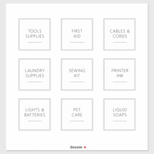 Bewerkbare Home Essentials 3 inch labelset Sticker (Vel)