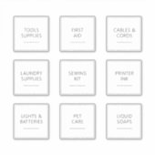 Bewerkbare Home Essentials 3 inch labelset Sticker (Voorkant)