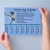 Bewerkbare Hond Trainer Telefoonnummer Flyer (Hand)