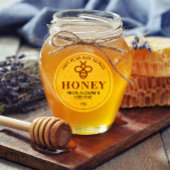 Bewerkbare Honey Apiary Label Sticker