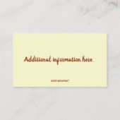 Bewerkbare Honey Bee Keeper Visitekaartje (Achterkant)