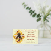 Bewerkbare Honey Bee Keeper Visitekaartje (Staand voorkant)