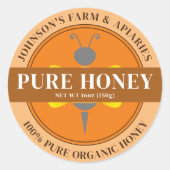 Bewerkbare Honey Custom Label Sticker (Voorkant)