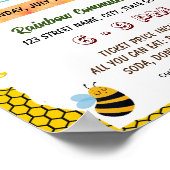 Bewerkbare honingbij terug naar school flyer poster (Hoek)