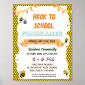 Bewerkbare honingbij terug naar school flyer poster (Voorkant)