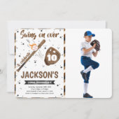 Bewerkbare honkbal foto uitnodiging (Voorkant)