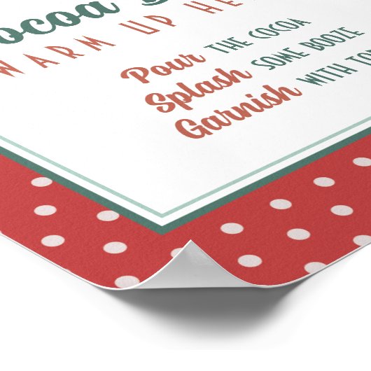 Bewerkbare hotcacaoband Ugly Sweater Party Poster (Hoek)