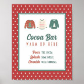 Bewerkbare hotcacaoband Ugly Sweater Party Poster (Voorkant)